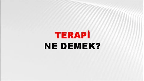 terapi-ne-demek